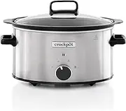 Crockpot Sizzle & Stew Slow Cooker | 3.5 L (3-4 People) | Removable Hob-Safe Bowl Sears Meat & Vegetables | Stainless Steel [CSC085], Manual
