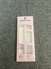 Dashing Diva Nail Strips One Size Pink & Beige NEW!