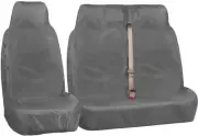 FOR CITROEN BERLINGO VAN - GREY EXTRA HEAVY DUTY WATERPROOF VAN SEAT COVERS