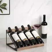 Countertop 4 Bottle Wine Rack Organizer Wine Display Shelf for Tabletop