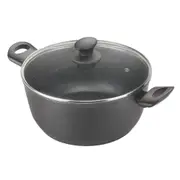Pyrolux Pyrostone 6L Stoneware Casserole w/ Glass Lid Stove/Oven Cookware Black