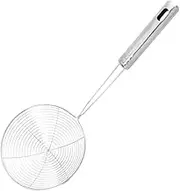 1 PC Stainless Steel Mesh Skimmer Spoon Kitchen Strainer for Noodles Spaetzle Pasta and Chips Easy to Clean Long Handle for Dishwasher Safe