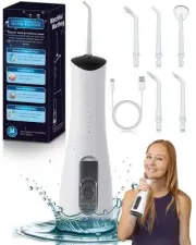 High-Pressure 120PSI Water Dental Flosser with 300ml Reservoir - Portable Wat...