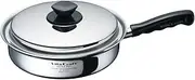 Vitacraft 6131 Hex Supply Frying Pan, 9.6 inches (24.5 cm), Induction Compatible, Stainless Steel, Lid Included, Made in The USA, Silver