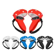 2Pcs Handle Grip Cover Silicone+Nylon Strap For Oculus Quest 2 VR Controller s