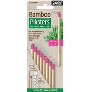 Piksters Bamboo Right Angle Interdental Brush (Size 00 - Pink) X 24