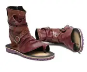 Buckle Mens Rivet Metal Match Color Gladiators Ankle Boots Sandals Zipper 39-46