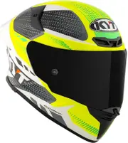 KYT TT-Revo Gear, full face helmet , color: Grey/Yellow/Green , size: M