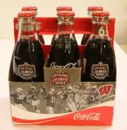 UW Camp Randall 6 Pack, Coca Cola Coke Bottles Sealed, University of Wisconsin