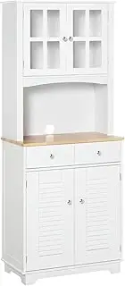 Entryway Sideboard Sideboard Kitchen Auxiliary Cabinet Cupboard with 2 Door Cabinets 2 Drawers and Open Shelf for Microwave Nordic Modern Furniture Buffets Storage Cabinet