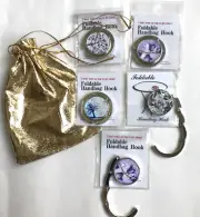 5 NEW Foldable Purse Hooks Handbag Hangers for Tables 4 Floral Designs Sm Gifts