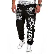 Men Tracksuit Bottoms Fleece Joggers Sweat Pants Gym Jogging Sport Trousers Black And Grey M