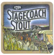 Figueroa Mountain Brewing Co Stagecoach Stout Beer Coaster Buellton Ca