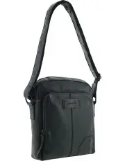 [PIERRE CARDIN] Italian Leather Slim Vintage Crossbody Bag in Black