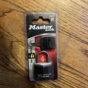 Master Lock Padlock With 2 Keys Aluminum Black 1-3/16" Wide 131D