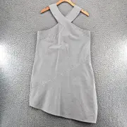 Anna Cate Dress Womens Medium White Black Stripe Halter Shift Mini Casual NWT