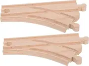 Wooden Train Track Extensions Expandable Wooden Track Set Multi-Way Railway Pieces for Kids