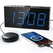 Super Loud Alarm Clock with Bed Shaker Vibrating Alarm Clock for Heavy Sleep...