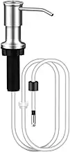 CHGEO Kitchen Sink Soap Dispenser Pump,Brushed Nickel Soap Dispenser for Kitchen Sink with Built-in Pump and 100cm Silicone Tube - Soap Dispenser for Kitchen Sink (Brushed Nickel)