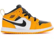Nike Air Jordan 1 Mid Retro TD Taxi Yellow White Black 640735-701 6C