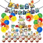 Cartoon Pokemon Pikachu Foil Helium Balloon Birthday Set Party Decoration
