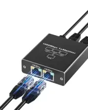 Gigabit Ethernet Splitter 1 to 3, Aluminium LAN Splitter 1000Mbps RJ45 Ethern...