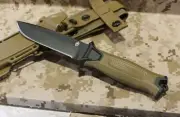 Gerber USA Strongarm Fixed Blade Survival Knife - Coyote Brown Serrated