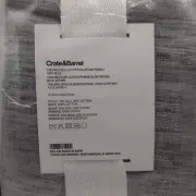1 - Crate & Barrel Trevino Silk/Cotton Curtain Panel 52" X 84" Mist Blue NEW