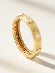 [David Yurman] David Yurman - Modern Renaissance 18-karat Gold Diamond Ring - 7 7 Gold