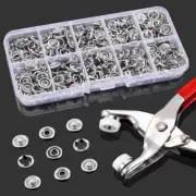 ZHUNIPINGANSnap Fasteners Kit - 100 Sets Metal Snaps Buttons with Fastener Pl...