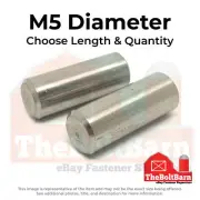 M5 Metric Dowel Pins A2-70 Stainless (Choose Length & Qty)