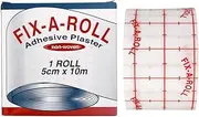 Fix-A-Roll Adhesive Dressing Fixation Retention Tape Plaster 5cm x 10m