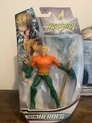 DC Comic Total Heroes 6” Poseable Aquaman Figure Hasbro 2013
