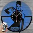 LED Vinyl Clock Breakfast at Tiffany's Light Vinyl Wall Clock Decor Home 4284