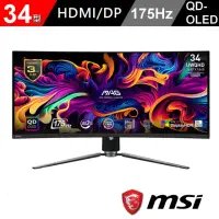 在飛比找momo購物網優惠-【MSI 微星】MAG 341CQP QD-OLED 34型