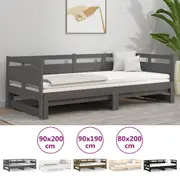Solid Wood Pine Pull-out Day Bed Home Sleepover Sofa Bed Multi Colours vidaXL