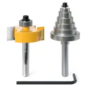 1/4 Inch Shank Rabbet Router Bit Set with 6 Bearings, Multi Depths Cutter
