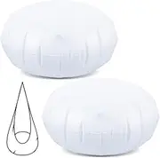 2 Pcs Kids Swing Hammock Pod Chair Replacement Inflatable Cushion 27.5 in Thicken PVC Pod Swing Cushion Inflatable Hammock Fits Most Hanging Sensory Chairs for Indoor Outdoor (White)