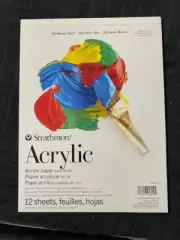 strathmore acrylic paper 12 sheets 9x12 138 lb