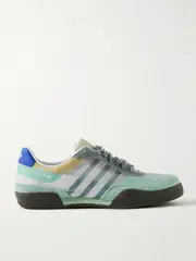 [adidas Originals] adidas Originals - + Craig Green Squash Polta Akh Printed Mesh, Suede And Leather Sneakers - Beige - UK 4 UK 4 Neutrals