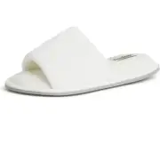 Dearfoams Womens Indoor Fuzzy Memory Foam Clod Slip On Size Small 5-6