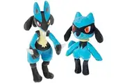Pokemon 12" Lucario 8" Riolu Plush 2-Pack - Evolution Set - Officially Licensed - Quality Stuffed Animal Toy Figures - Christmas Stocking Stuffer Gift for Kids, Boys, Girls - 2+