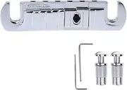 Wilkinson GTB Adjustable Intonated Wraparound Bridge Tailpiece for Les Paul Style Electric Guitar, Chrome
