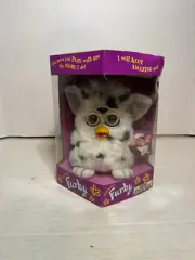 Vintage Original 1998 Furby Rare Dalmation White Ears Gray New