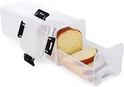 Fzaqwan Bread Containers Storage Airtight Loaf - Plastic Bread Box with Tray Loaf Keeper Storage Dispenser Container Airtight Lid For Homemade Bakery Sliced Toast Sandwich for Kitchen Home