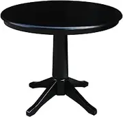 International Concepts 36" Round Top Pedestal Table-28.9" H, Black