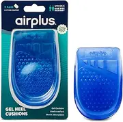 Airplus Gel Heel Cushions for Unisex, One Size Fits Most, 2-Pack – Shock-Absorbing Heel Inserts for Comfort & Support in Sneakers, Dress Shoes & More