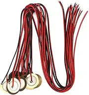 Parliky 24pcs Alloy Guitar Piezo Pickup Acoustic Guitar Ukulele Mandolin Banjo Violin Pickup Set Preamp Coil Line Adhesive