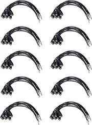Mellisso 100Pcs 12V DC Power Plug Female Jack Plug Connector Cable 5.5X2.1mm with Cord Cable 15CM for CCTV LED Strip Light
