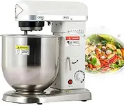 Electric Stand Mixer,Kitchen Electric Mixer, with Dishwasher-Safe Dough Hooks, Flat Beater, Wire Whip & Pouring Shield Attachments for Most Home,White-B(7L)